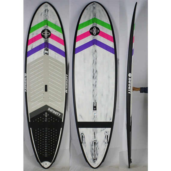 Amazon | INFINITY （インフィニティー）BOARD WORKS製 CARVER モデル SUP [White×Lt  Blue×Lime×Lt Gray] 9'10” スタンドアップパドルボード FIN付き | インフィニティ(Infinity) | スタンドアップ パドルボード